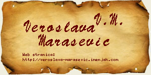 Veroslava Marašević vizit kartica